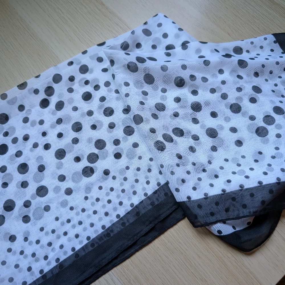 Polka Dot Sheer Scarf
